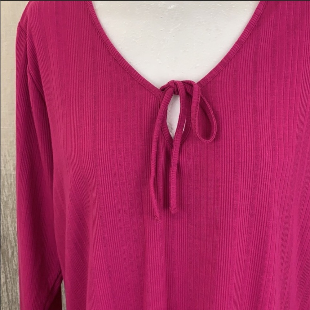 NEW! JESSICA SIMPSON βEsmeβ Fuchsia Peasant Blouse - Picture 3 of 15